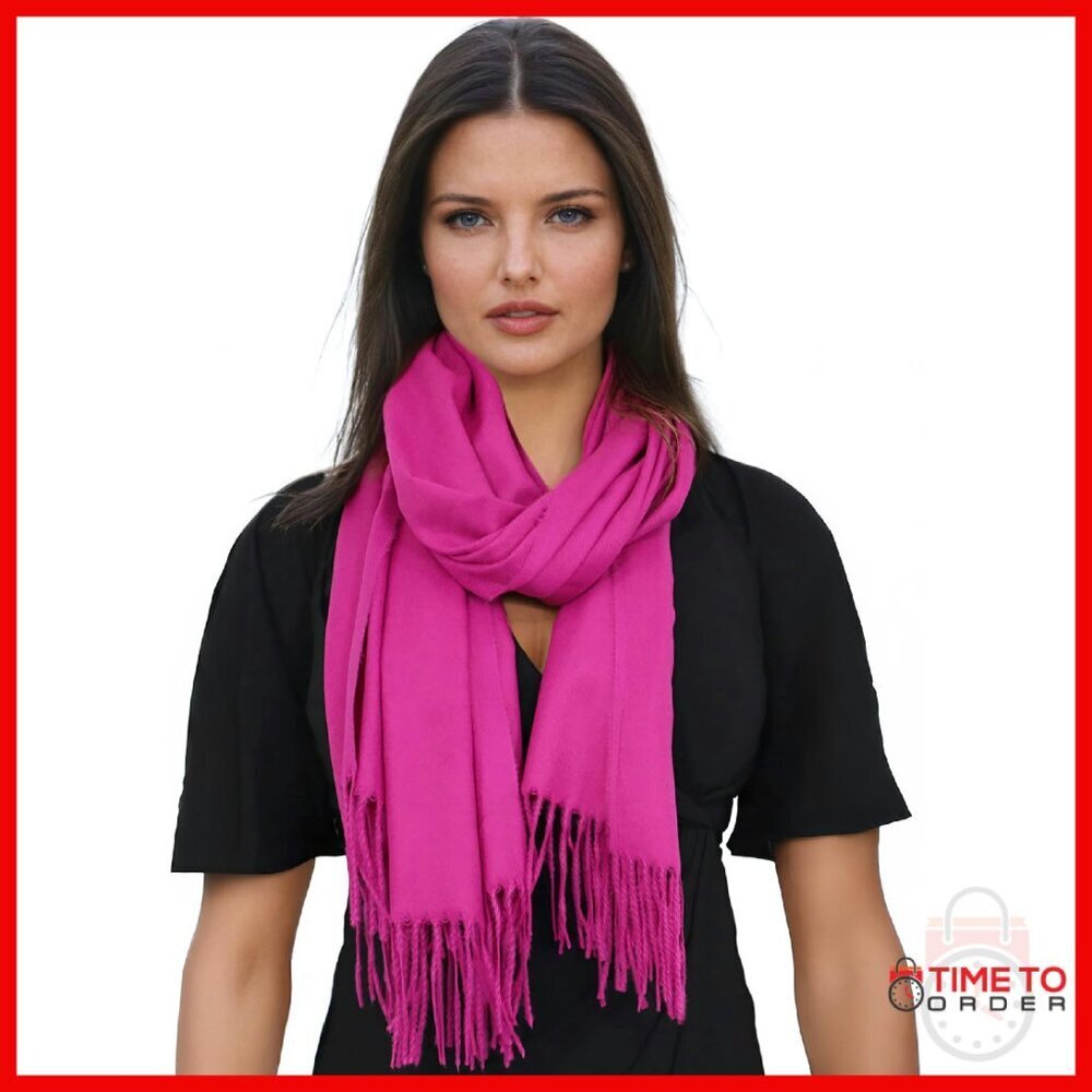 Oversized 100% Pashmina Scarf Shawl Wrap Ultra Soft Warm 80x26